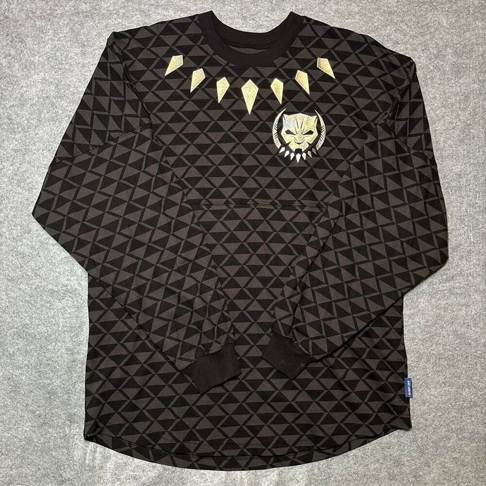 Spirit Jersey Long Sleeve T-Shirt S Black Silver Geometric